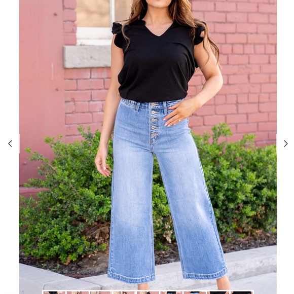 KanCan Denim - KanCan Jeans Mia-Grace Ultra High Rise Wide Leg Jeans 7/27